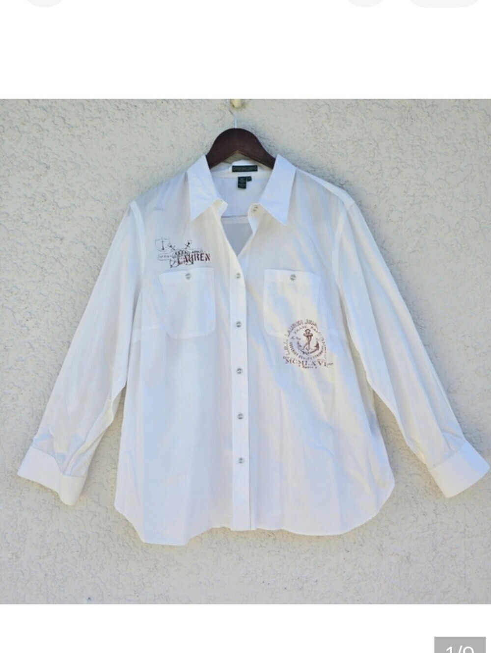 Lauren Jeans Company White Graphic Shirt